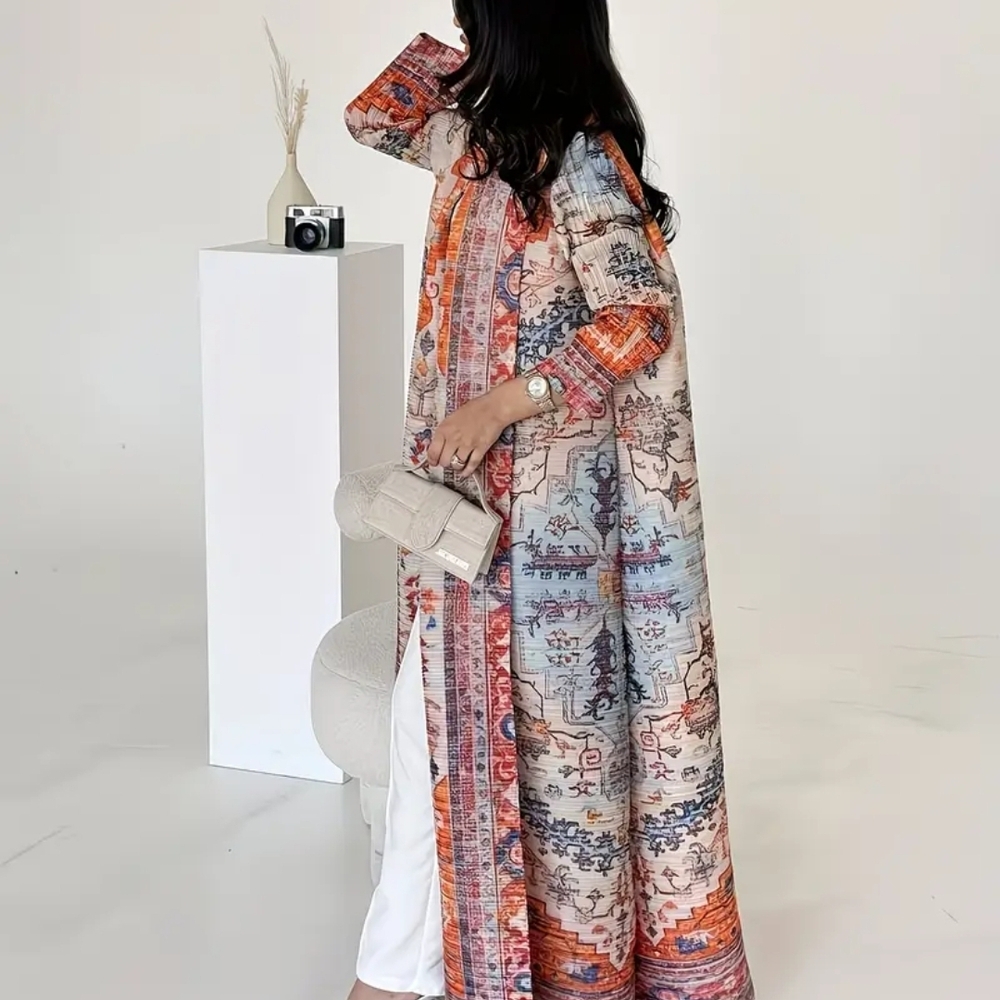 Abaya Pleaded Dubai Style - Picture 2 of 5